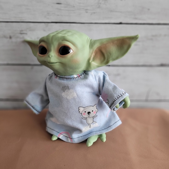 Clothes for 7.5" The Child baby yoda Hasbro talking dolls. Blue gray koala bears - Picture 4 of 7